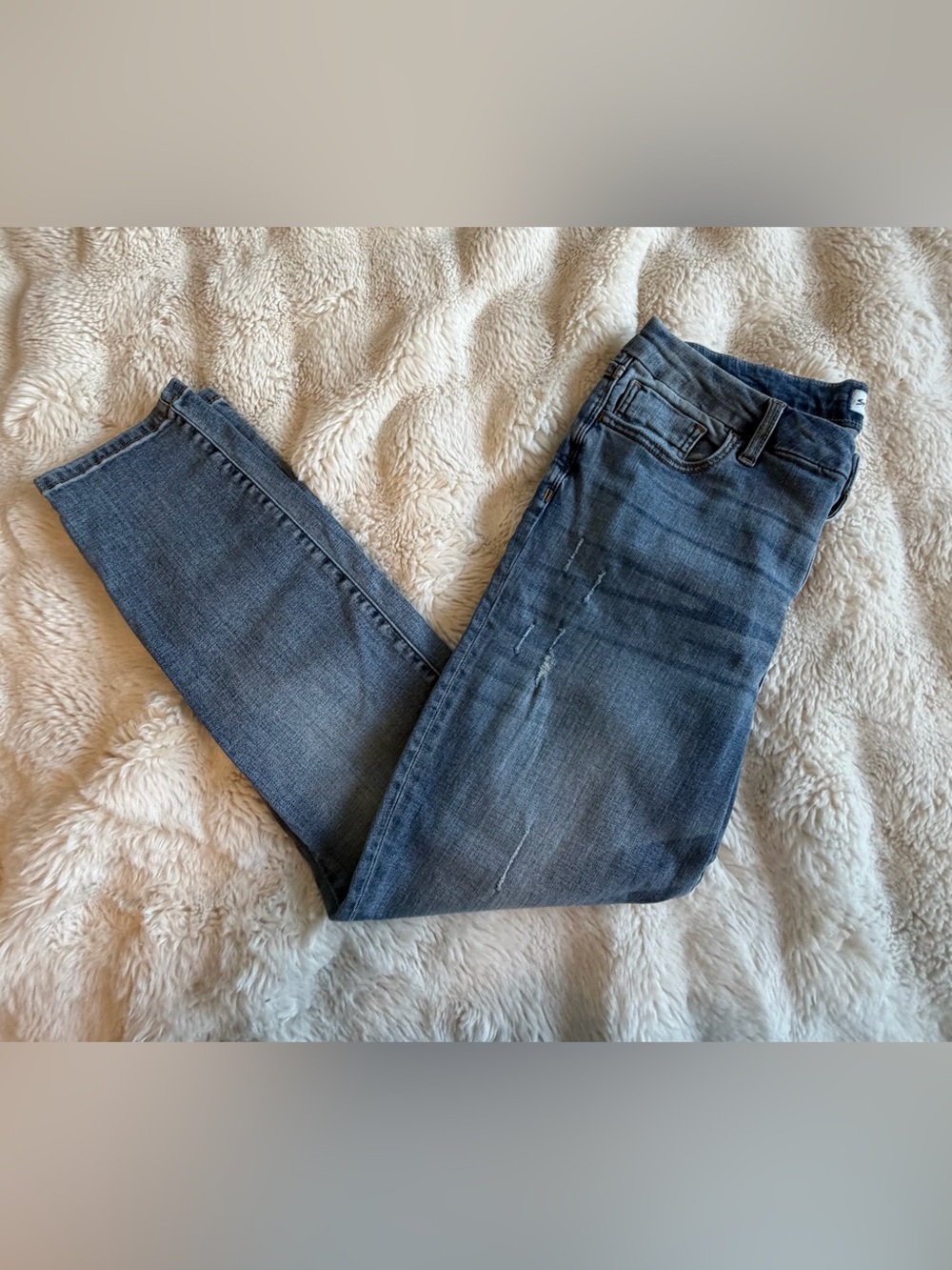 Studio Blue Size 32 Distressed Skinny Ankle Jeans Stretch